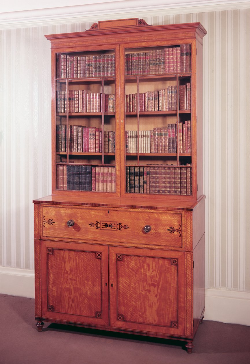 Secretaire-kirjahylly, Hepplewhite-tyyli, n. 1788 tekijältä Unbekannt Unbekannt