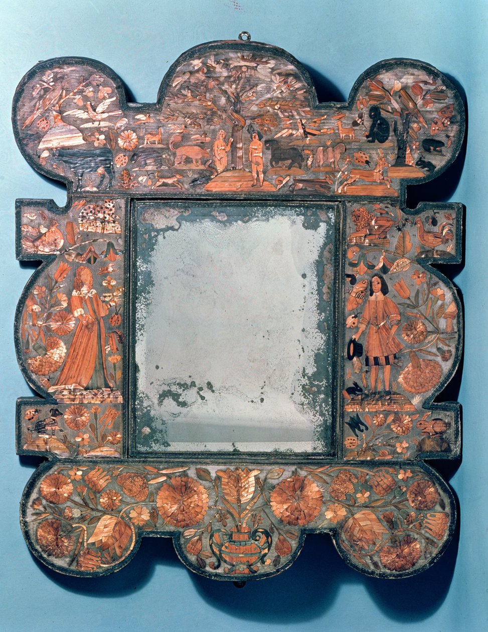 Olkityöpeilin runko, 1670-80 tekijältä Unbekannt Unbekannt