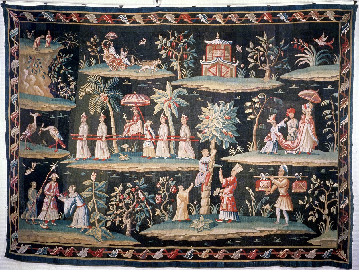 John van der Bankin Chinoiserie-tyylinen kuvakudos, Soho Tapestry Works, 1700-luvun alku tekijältä Unbekannt Unbekannt