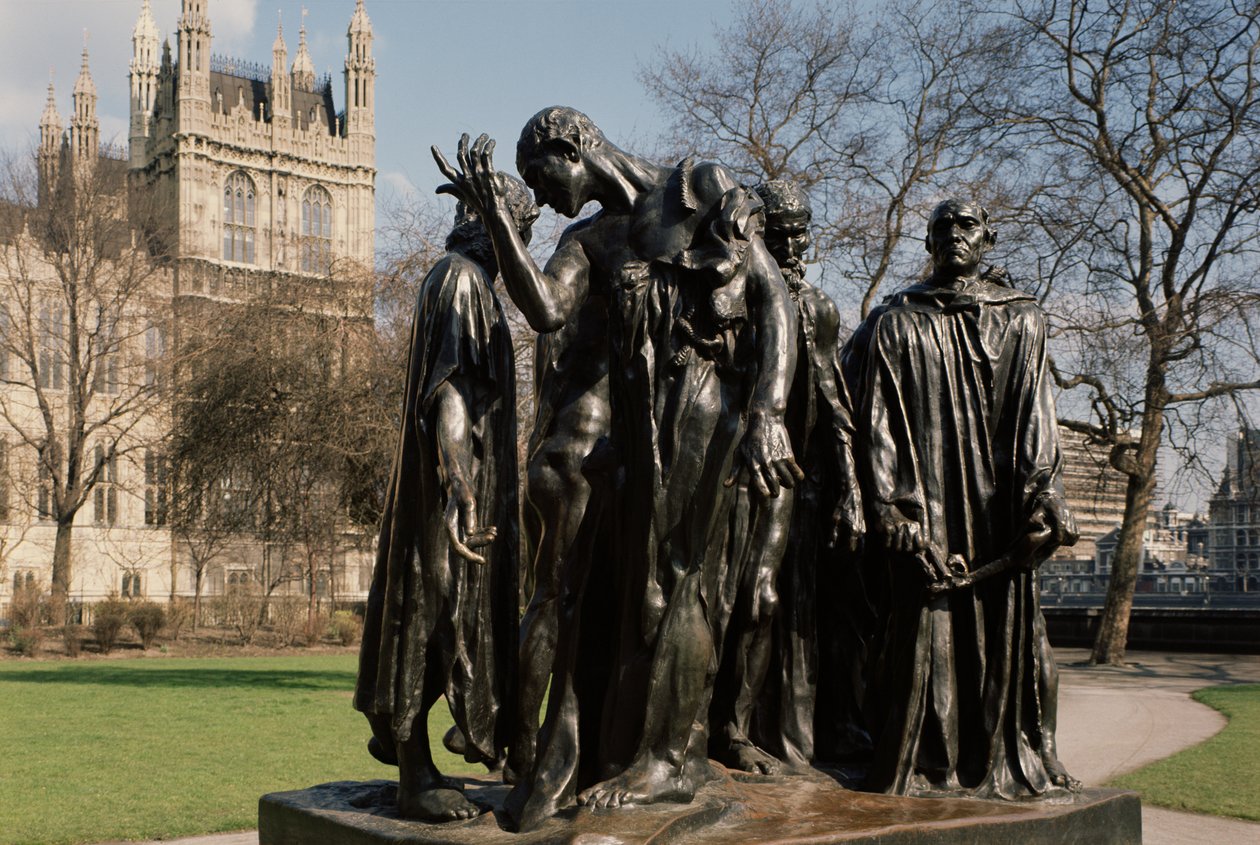 The Burgers of Calais, kirjoittanut Auguste Rodin (1840-1917) valmistui vuoteen 1888 mennessä tekijältä Unbekannt Unbekannt