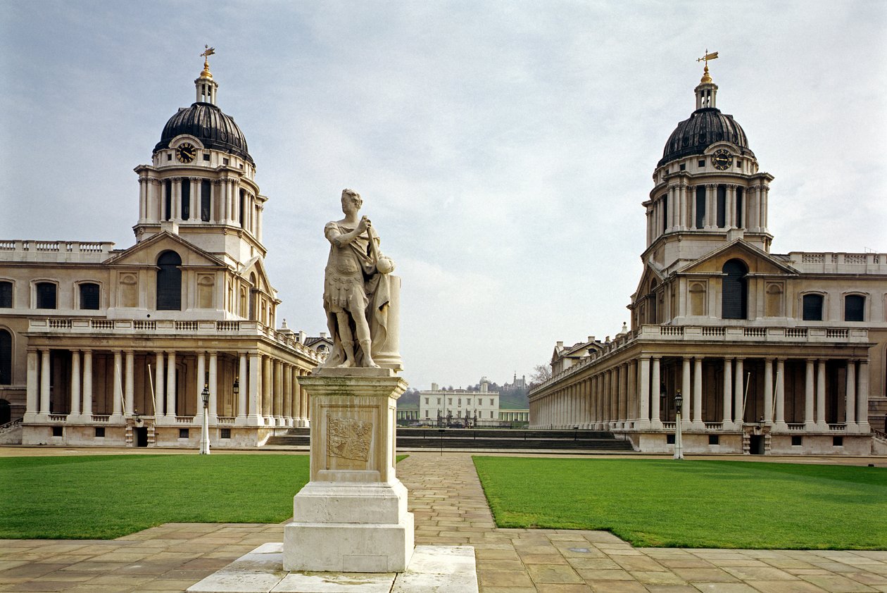 Sir Christopher Wrenin (1632-1723) Greenwich, Lontoo, Iso-Britannia rakentama Old Royal Naval College tekijältä Unbekannt Unbekannt