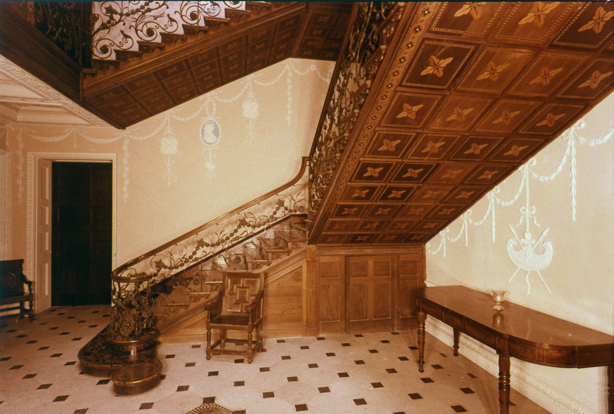 Portaikko, Claydon House, Buckinghamshire, 1700-luvun puoliväli tekijältä Unbekannt Unbekannt