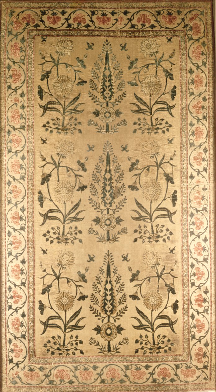 Samettilattia, Moghul, Shah Jahan -kausi, 1628-58 tekijältä Unbekannt Unbekannt