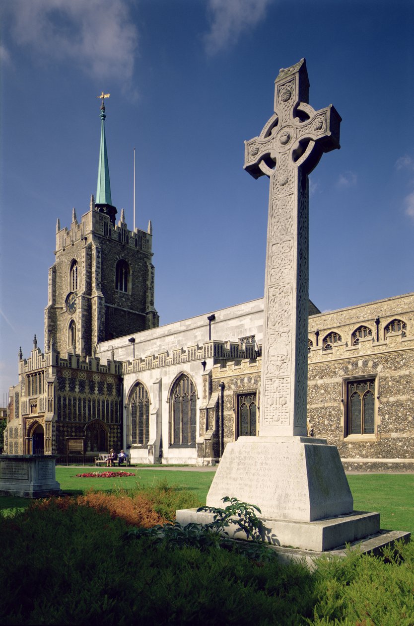 Näkymä Essex Towerille ja South Porchille, Chelmsfordin katedraalille, Essexissä tekijältä Unbekannt Unbekannt