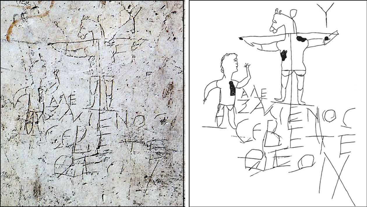 Alexamenos graffiti, Palatine Antiquarium, Rooma tekijältä Unbekannt Unbekannt