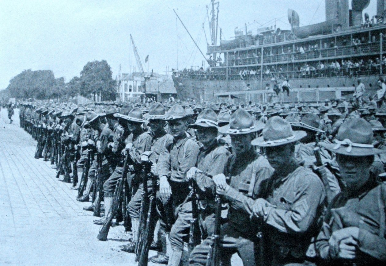 Amerikkalaiset joukot laskeutuvat Ranskaan, 1917 tekijältä Unbekannt Unbekannt
