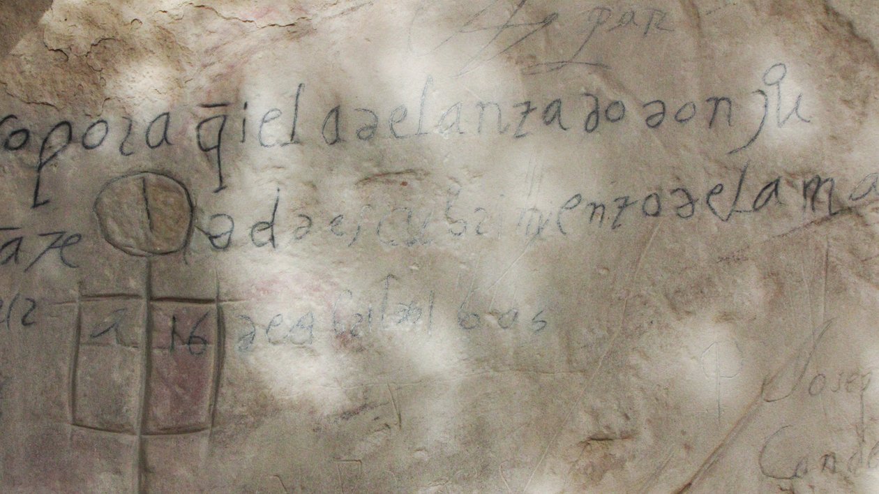 Bluff-puolen kaiverrukset, Don Juan de Onate El Morron kansallinen monumentti, New Mexico, 1605 tekijältä Unbekannt Unbekannt