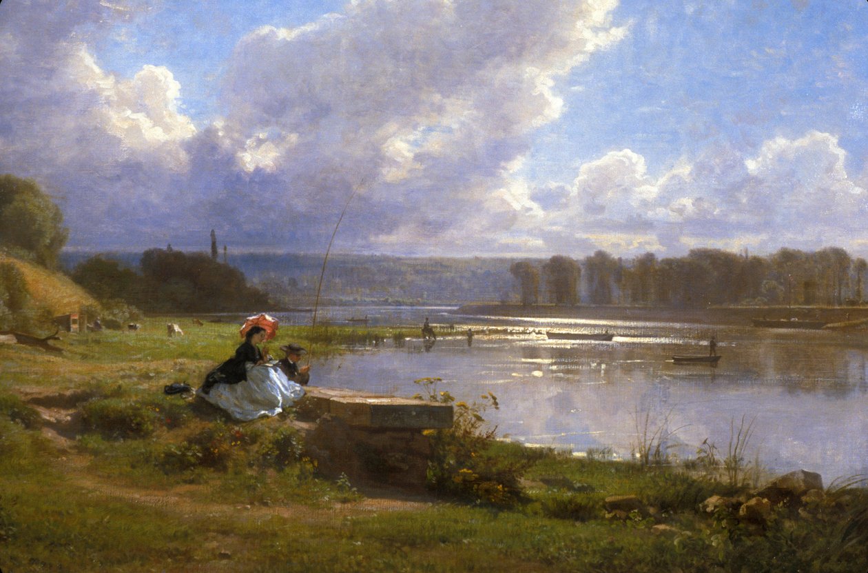 Loire Atlantique N* 094 - Nantes/Musee des Beaux Arts - ""Veden reunalla Pariisin ympärillä"" - kirjoittanut Francois Louis Francais tekijältä Unbekannt Unbekannt