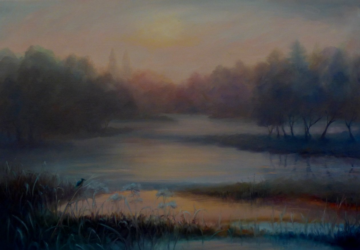 Morning Mist with Kingfisher, 2018, tekijältä Unbekannt Unbekannt