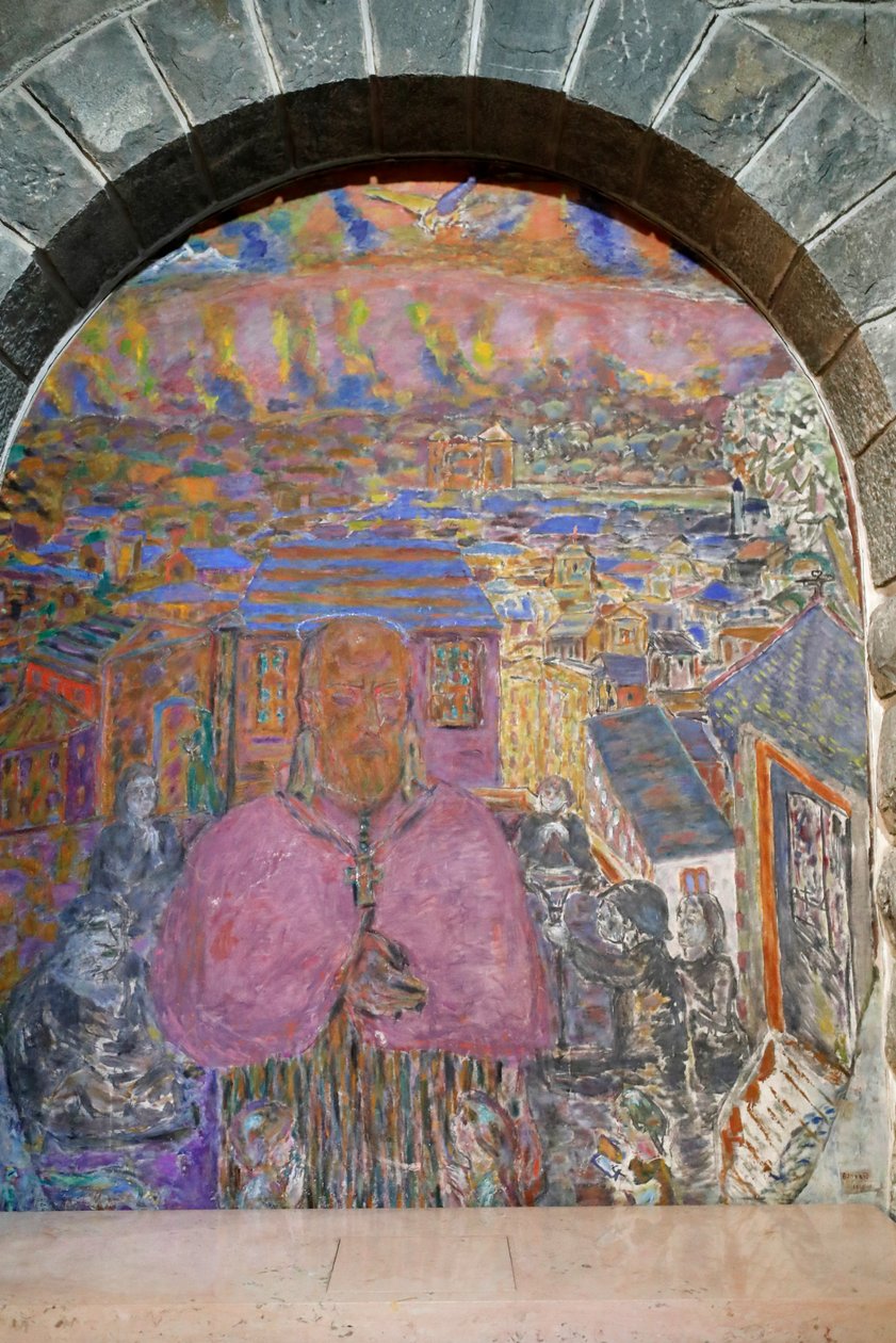 Our Lady Full of Grace of the Plateau d"Assy kirkko, St Francis de Sales, Pierre Bonnardin maalaus tekijältä Unbekannt Unbekannt