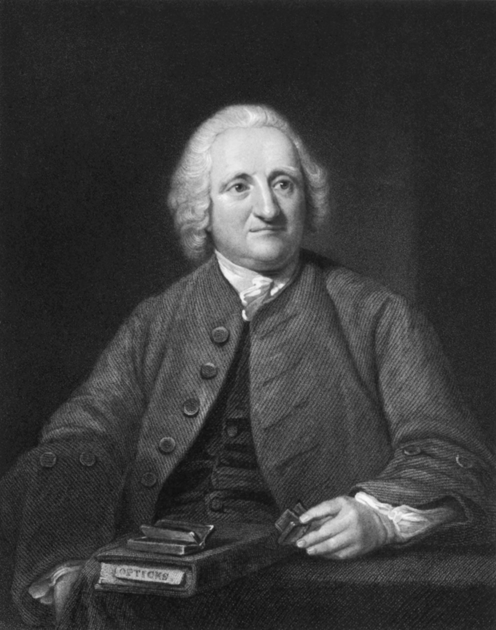 John Dollondin muotokuva, Englanti, n. 1750 tekijältä Unbekannt Unbekannt