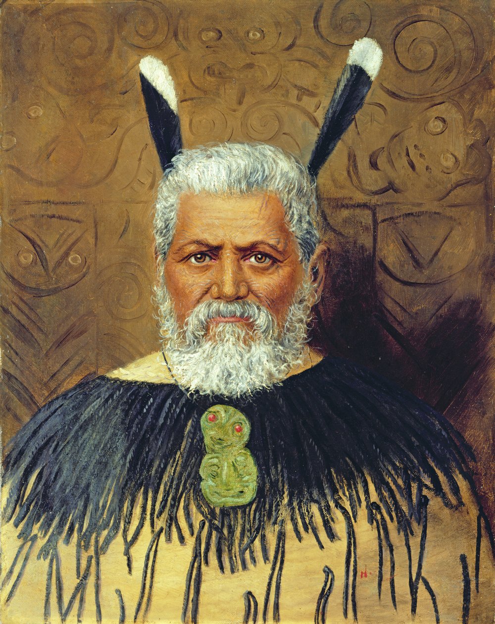 Maorin muotokuva, n. 1890 tekijältä Unbekannt Unbekannt