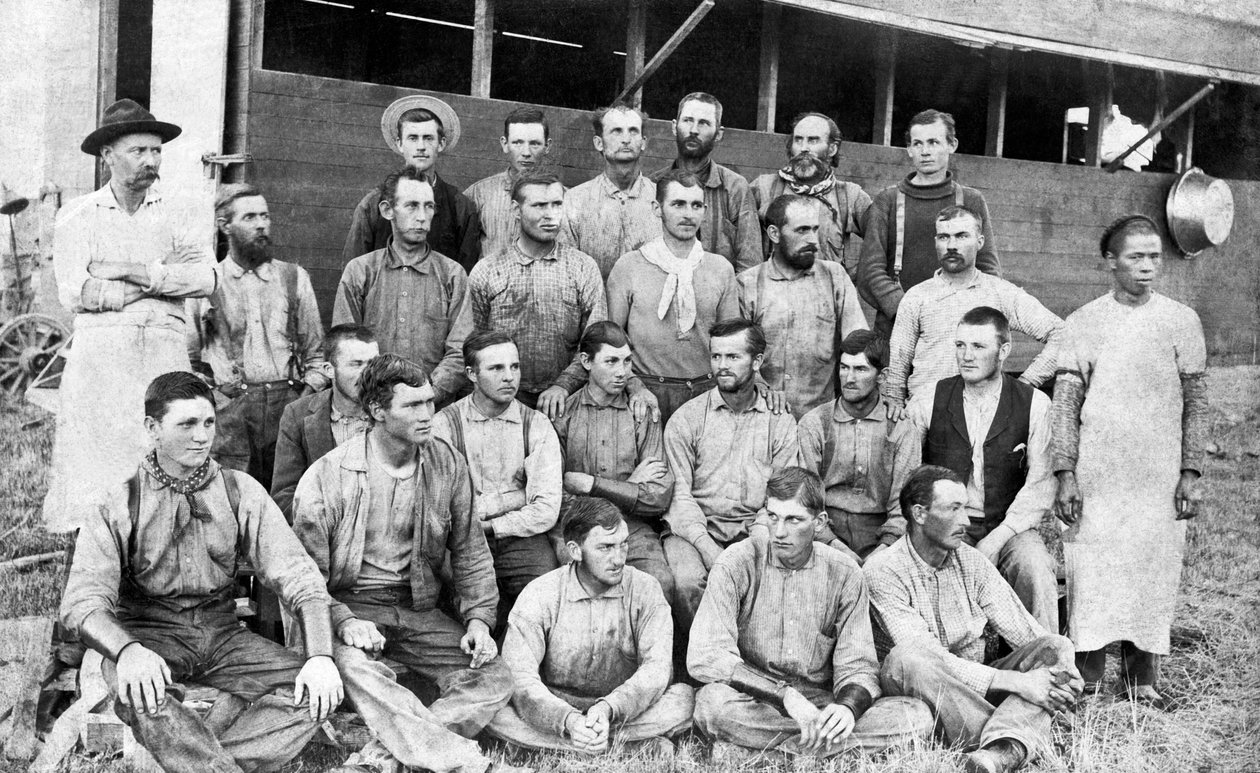 Ranch Cowboys Portrait, Yhdysvallat, n. 1885 tekijältä Unbekannt Unbekannt
