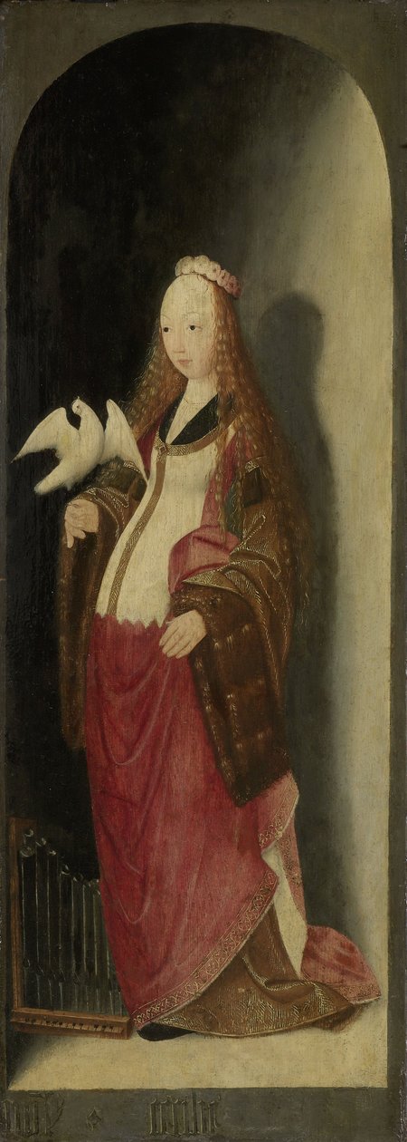 Pyhä Cecilia, triptyykin oikea siipi, Brunswickin diptyykin mestari, n. 1490-1500 tekijältä Unbekannt Unbekannt
