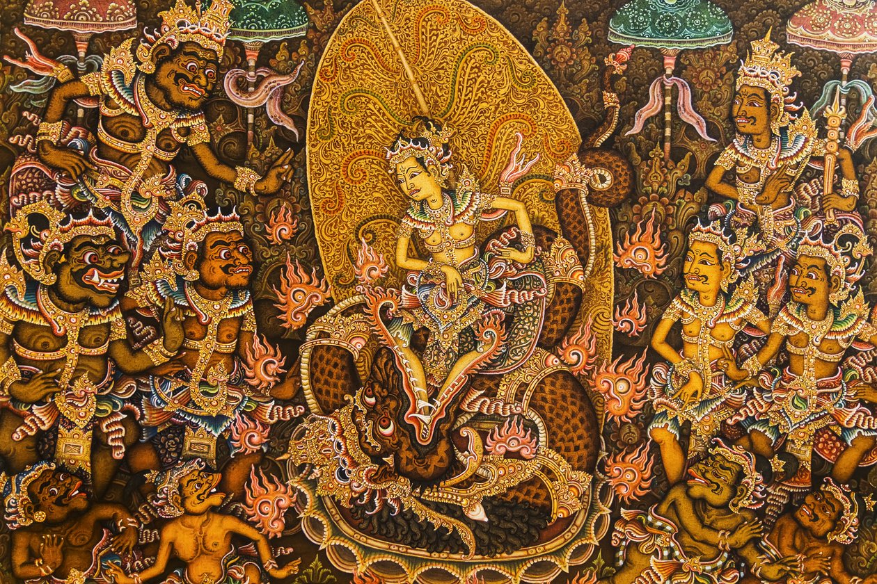 Semara ja Ratih, Ketut Mandran maalaus esillä Puri Painting Museumissa, Ubudissa, Balissa, Indonesiassa tekijältä Unbekannt Unbekannt