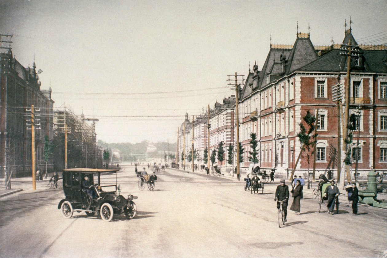 Katukuva Tokiossa, Japanissa, noin 1895-1900 tekijältä Unbekannt Unbekannt