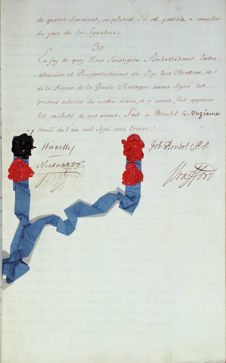 Utrechtin sopimus, 11. huhtikuuta 1713 tekijältä Unbekannt Unbekannt