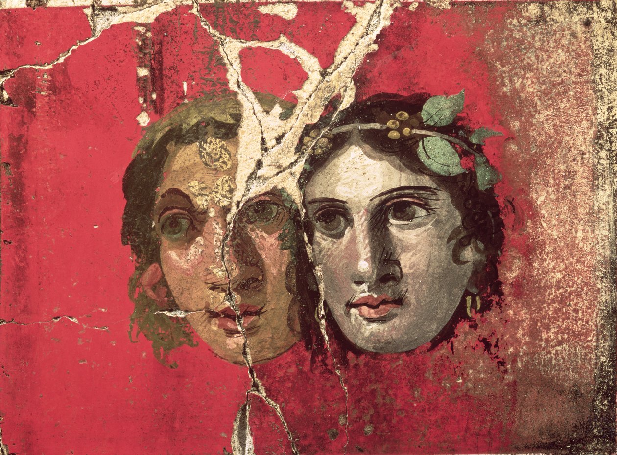 Seinämaalaus pariskunnasta, Pompeji, 1. vuosisadalla jKr tekijältä Unbekannt Unbekannt