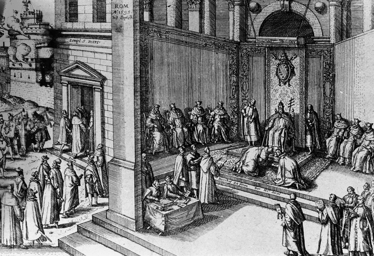 Kuningas Henrik IV:n synninpäästö tekijältä Unbekannter Künstler