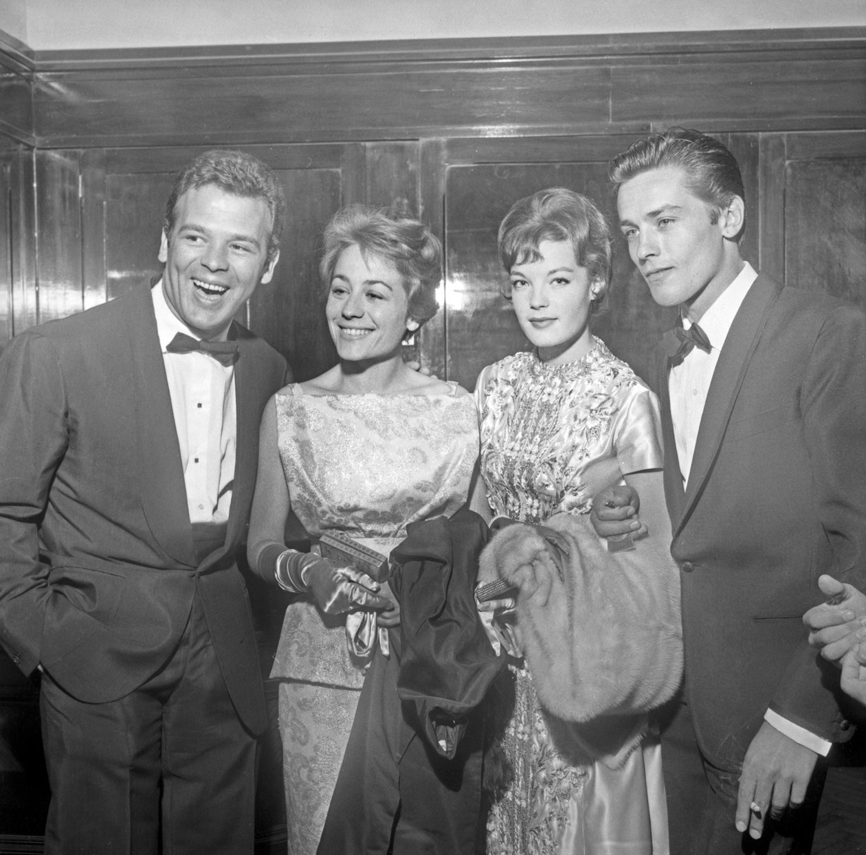 Näyttelijät Renato Salvatori, Annie Girardot, Romy Schneider ja Alain Delon 21. Venetsian elokuvajuhlilla (m/v kuva) tekijältä Alec Hunter