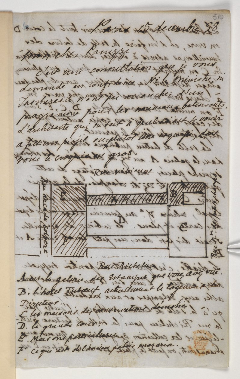 Lisää MS 36718 f.510 Letter Panizziin tekijältä Unbekannter Künstler