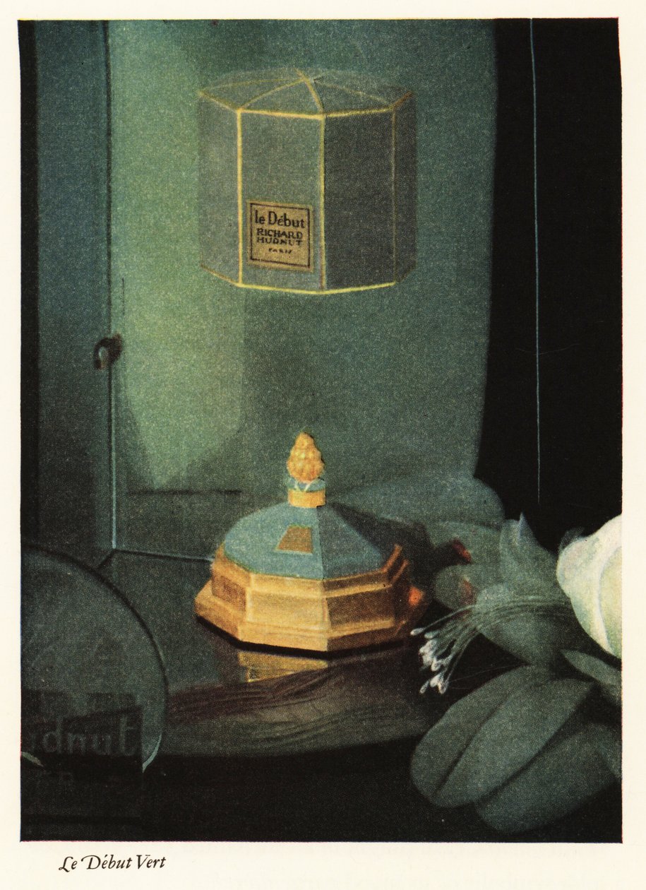 Mainos Richard Hudnut -hajuvedestä, Parfum Le Debut Vert tekijältä Unbekannter Künstler