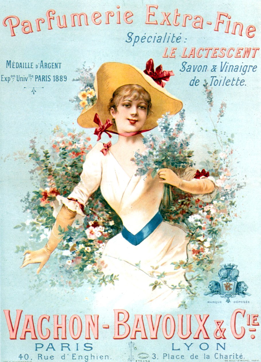 Vachon Bavoux -hajuvesien mainosjuliste noin 1891. tekijältä Unbekannter Künstler