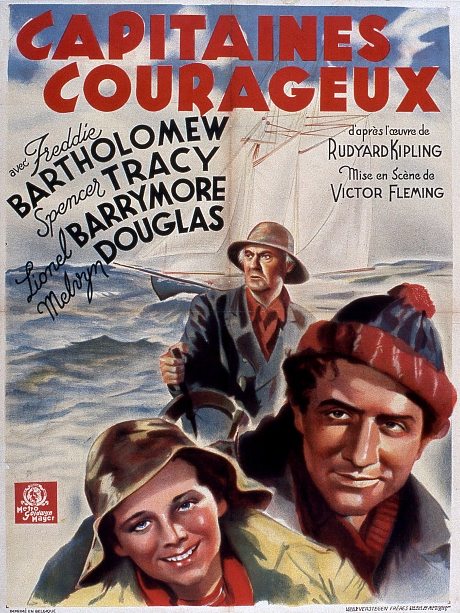 Victor Flemingin Captains Courageous -elokuvajuliste Freddie Bartholomew