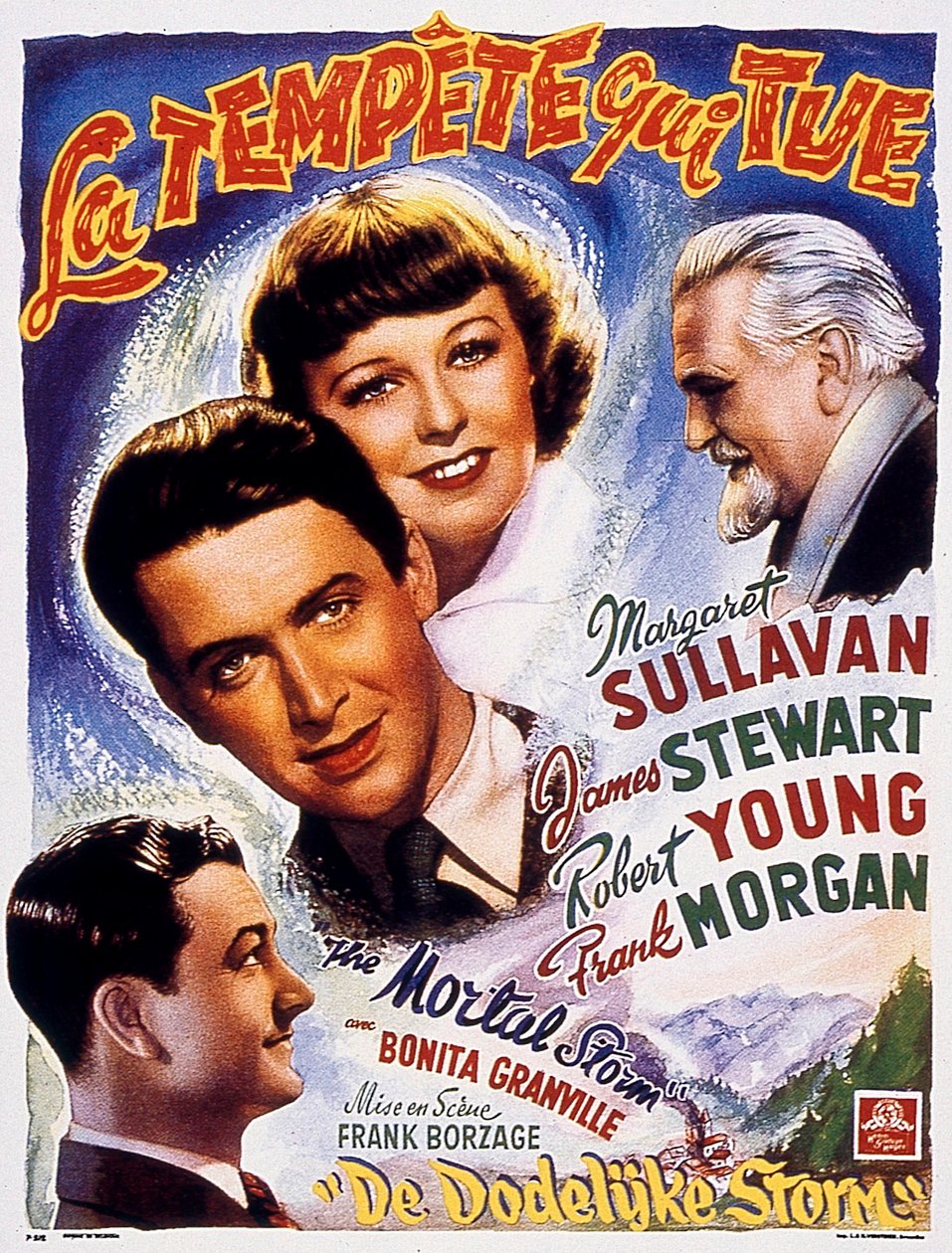 Frank Borzagen Killing Tempest -elokuvajuliste Margaret Sullavanin ja James Stewartin kanssa 1940 tekijältä Unbekannt