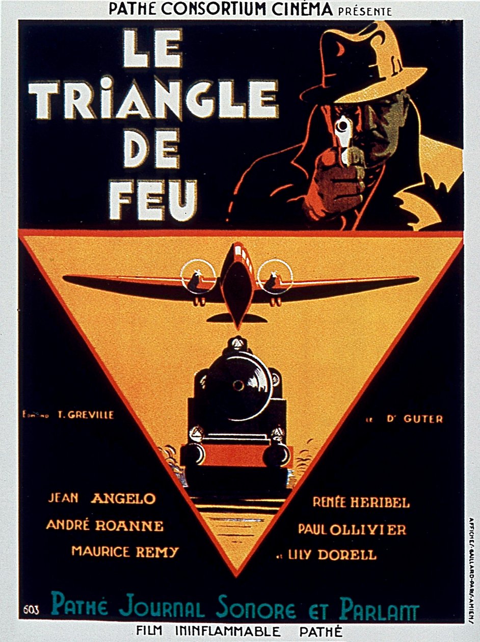 Edmond Grevillen ja Jean Angelon elokuvan The Triangle of Fire juliste 1932 tekijältä Unbekannt