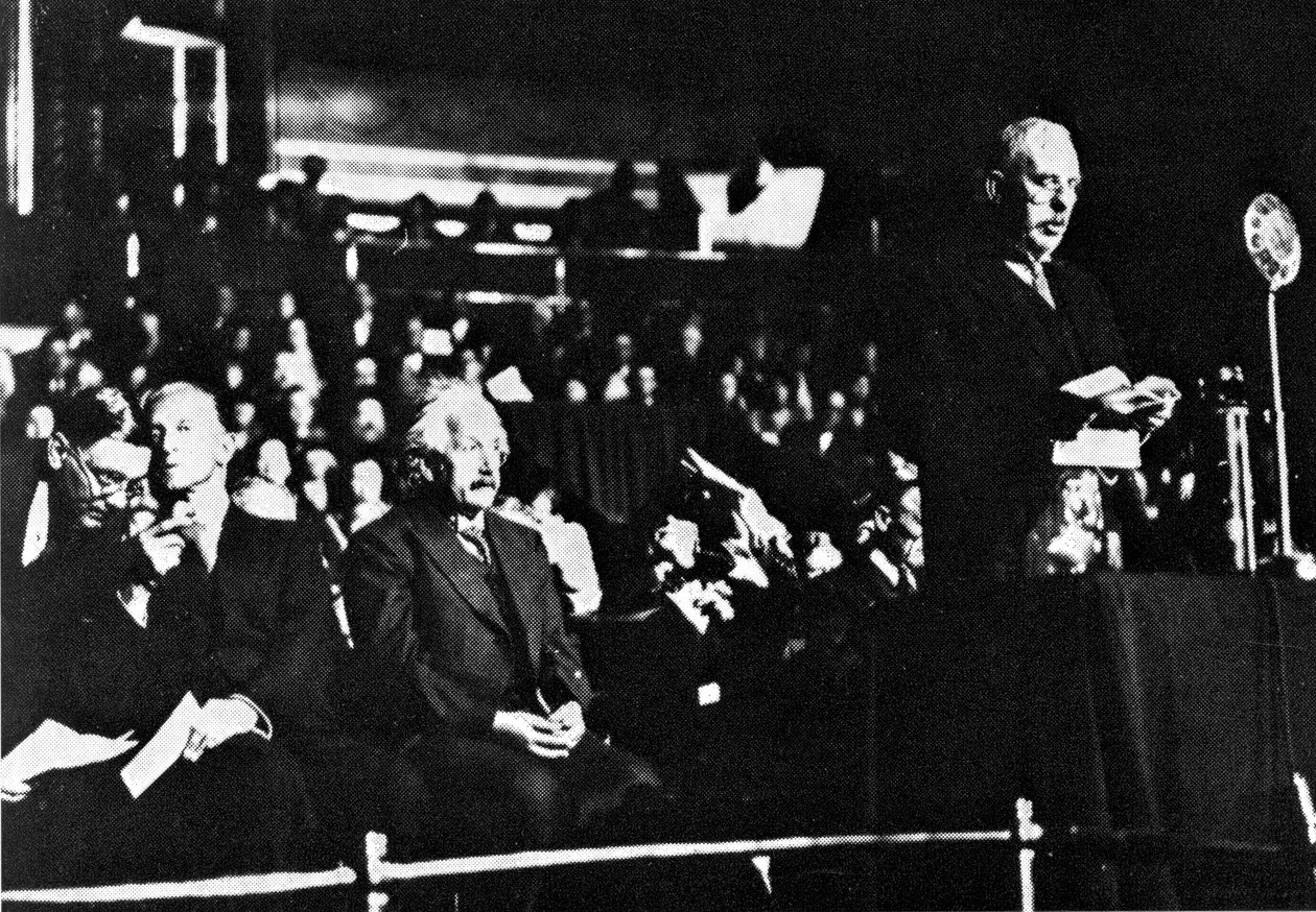 Albert Einstein ja Ernest Rutherford, Royal Albert Hall tekijältä Unbekannt