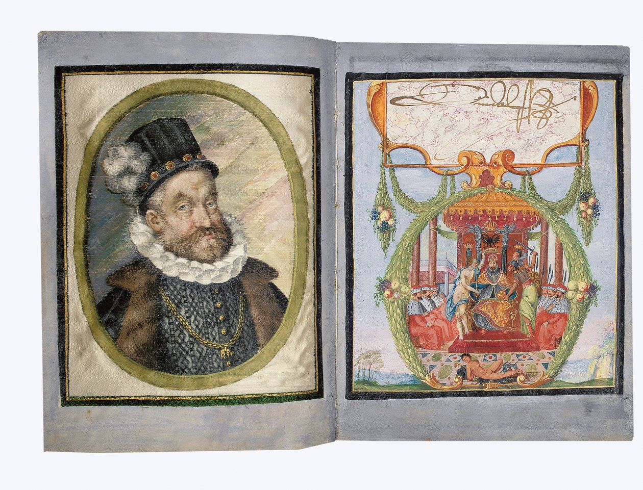 Album Amicorum - Das Grosse Stammbuch, Philipp Hainhofer, saksaksi, latinaksi, ranskaksi ja italiaksi tekijältä Unbekannt