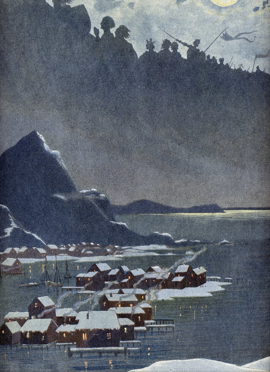 Allegoria Ruotsin kansallislaulusta, noin 1900 (kuva) tekijältä Unbekannter Künstler