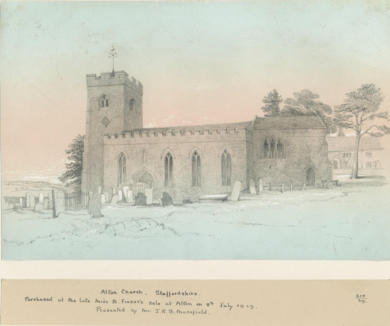 Alton Church: lyijykynäpiirros, nd [?1800-luku] tekijältä Unbekannt