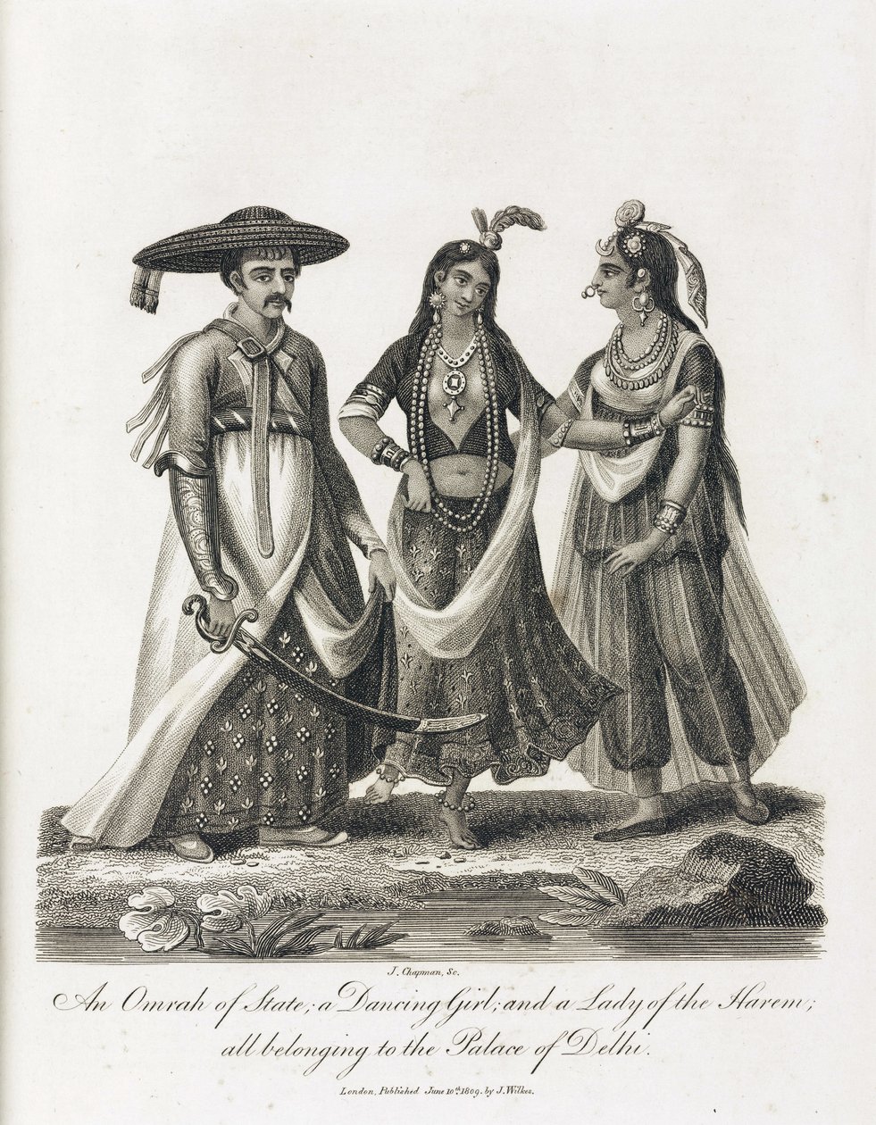 Omrah of State; tanssiva tyttö; ja Lady of the Harem, Intia tekijältä Unbekannt