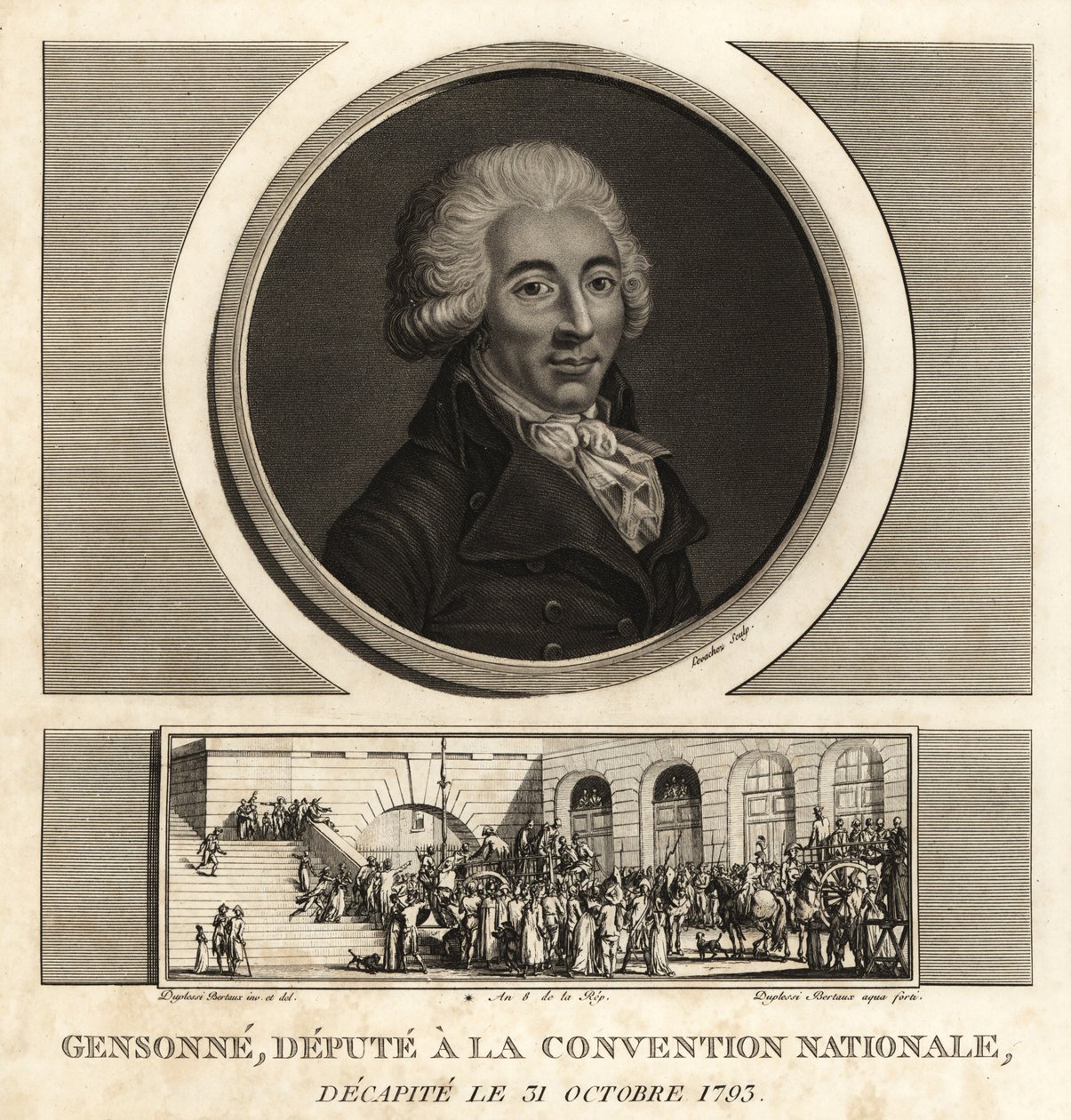 Armand Gensonne (1758-1793), ranskalainen poliitikko ja valmistelukunnan varajäsen tekijältä Unbekannt