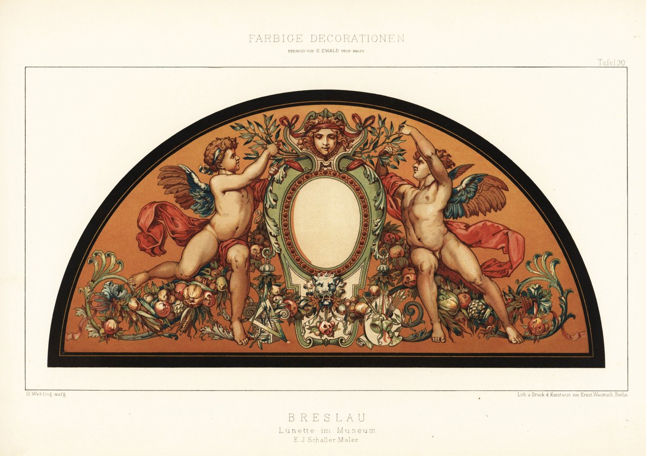 Art nouveau -näytös Wroclawin museossa, Puolassa, 1890 (kromolitografia) tekijältä Unbekannter Künstler