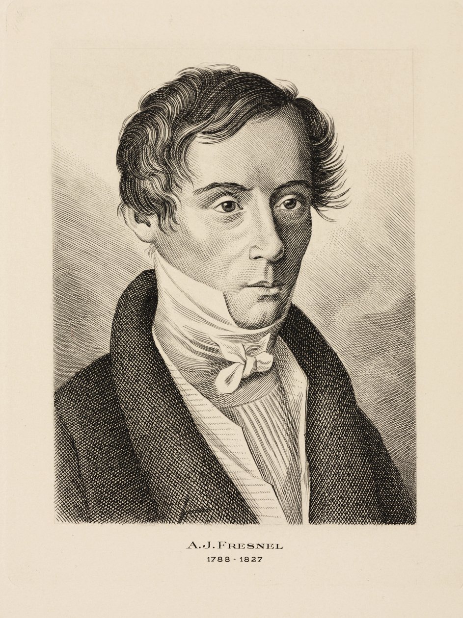 Augustin Jean Fresnel, ranskalainen fyysikko, c 1825 tekijältä Unbekannt