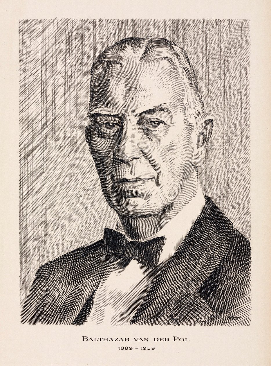 Balthazar van der Pol, hollantilainen sähköinsinööri, n. 1930-luku tekijältä Unbekannt