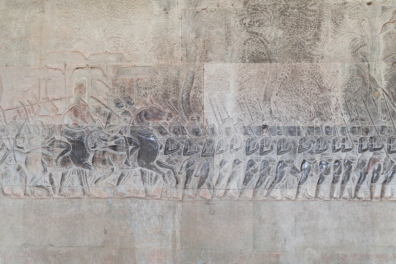 Baixos-relevos na galeria sul de Angkor wat, Cambojafinlandês tekijältä Unbekannter Künstler
