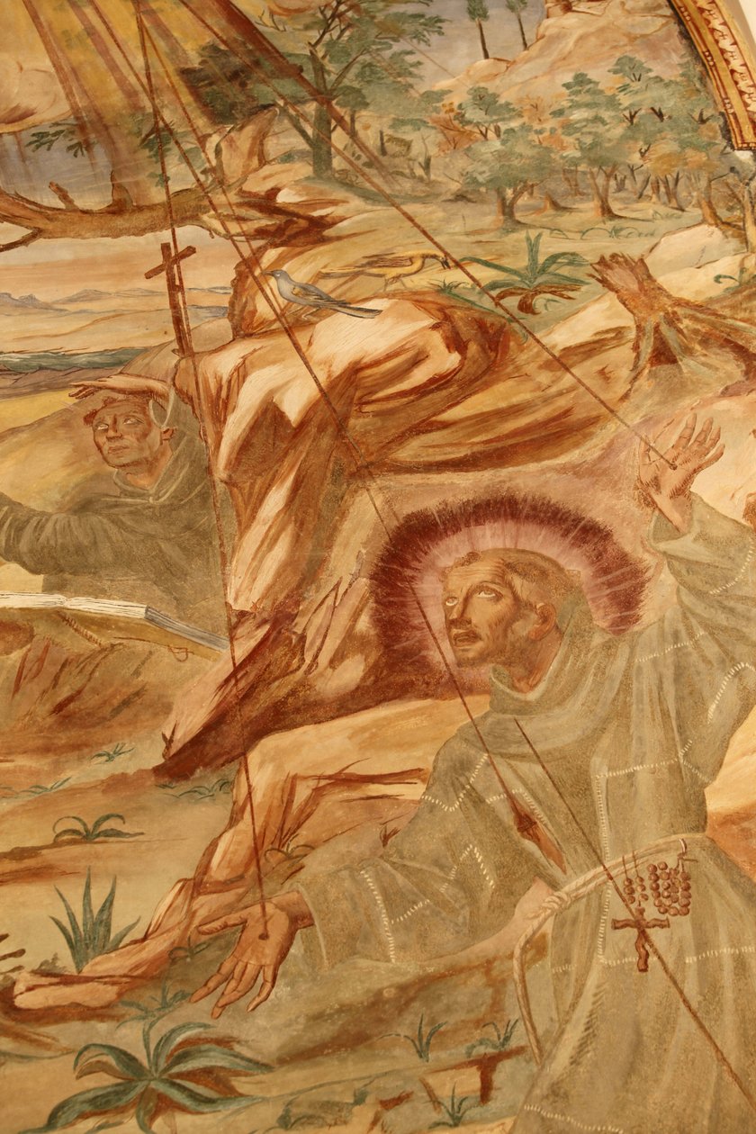 Santa Caterinan basilika, Galatina, Apulia Fresco luostarissa: Pyhä Franciscus vastaanottamassa stigmat Maalannut BrJoseph of Gravina vuonna 1696, Galatina, Italia tekijältä Unbekannt