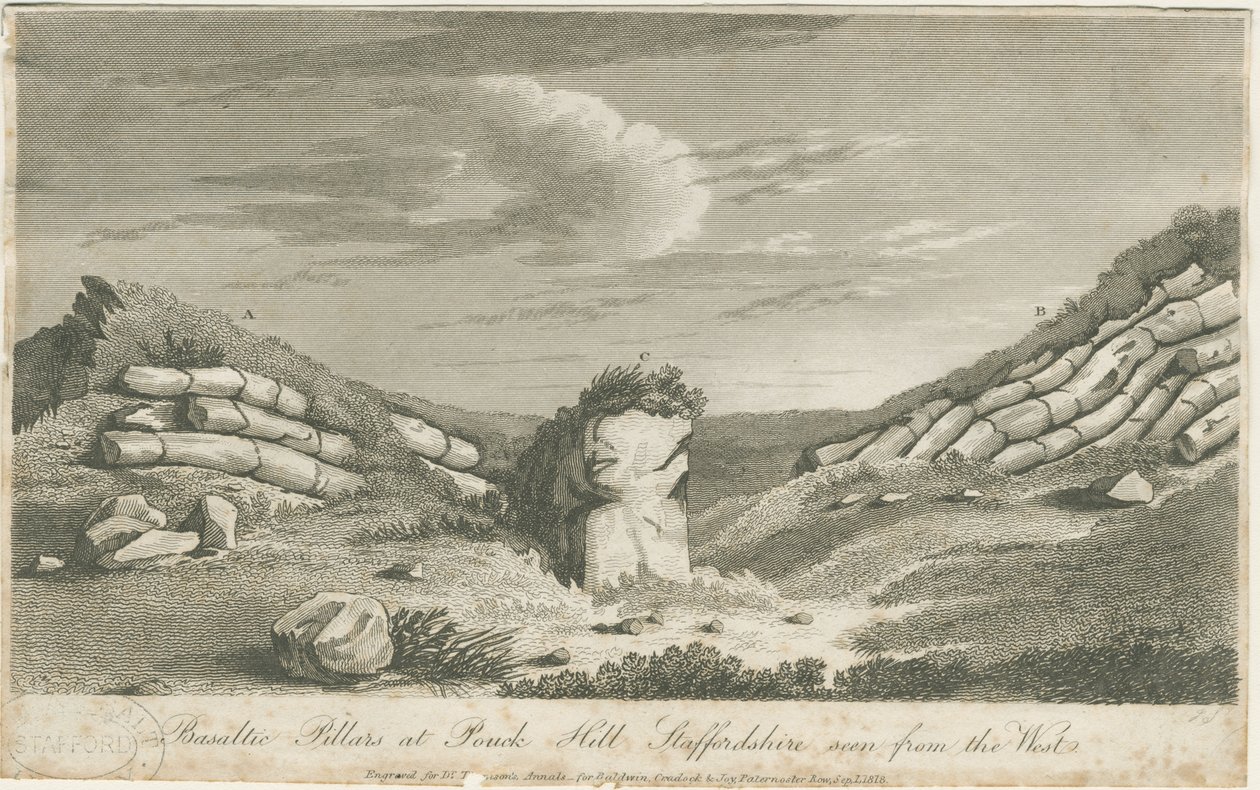 Bescot - Basaltic Pillars: kaiverrus ja [c 1818] tekijältä Unbekannt