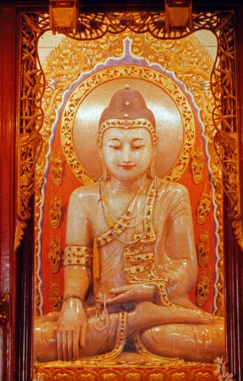 Suuri Buddha-patsas Jade Buddhan luostarissa Shanghaissa, Kiinassa 1960-luku tekijältä Unbekannter Künstler