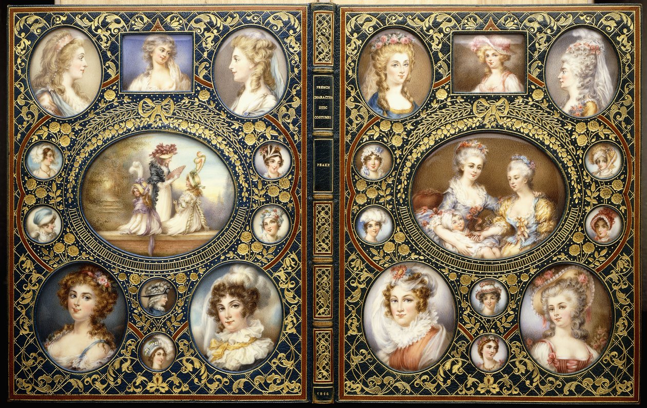 Sidonta 24 muotokuvalla, Richard Brinsley Peaken kirjasta "French Characteristic Costumes", 1816 tekijältä Unbekannt
