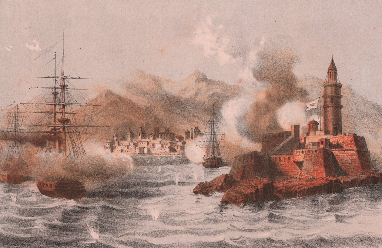 Palermon pommi-isku, alukset etualalla, Sisilia tekijältä William M. Timlin
