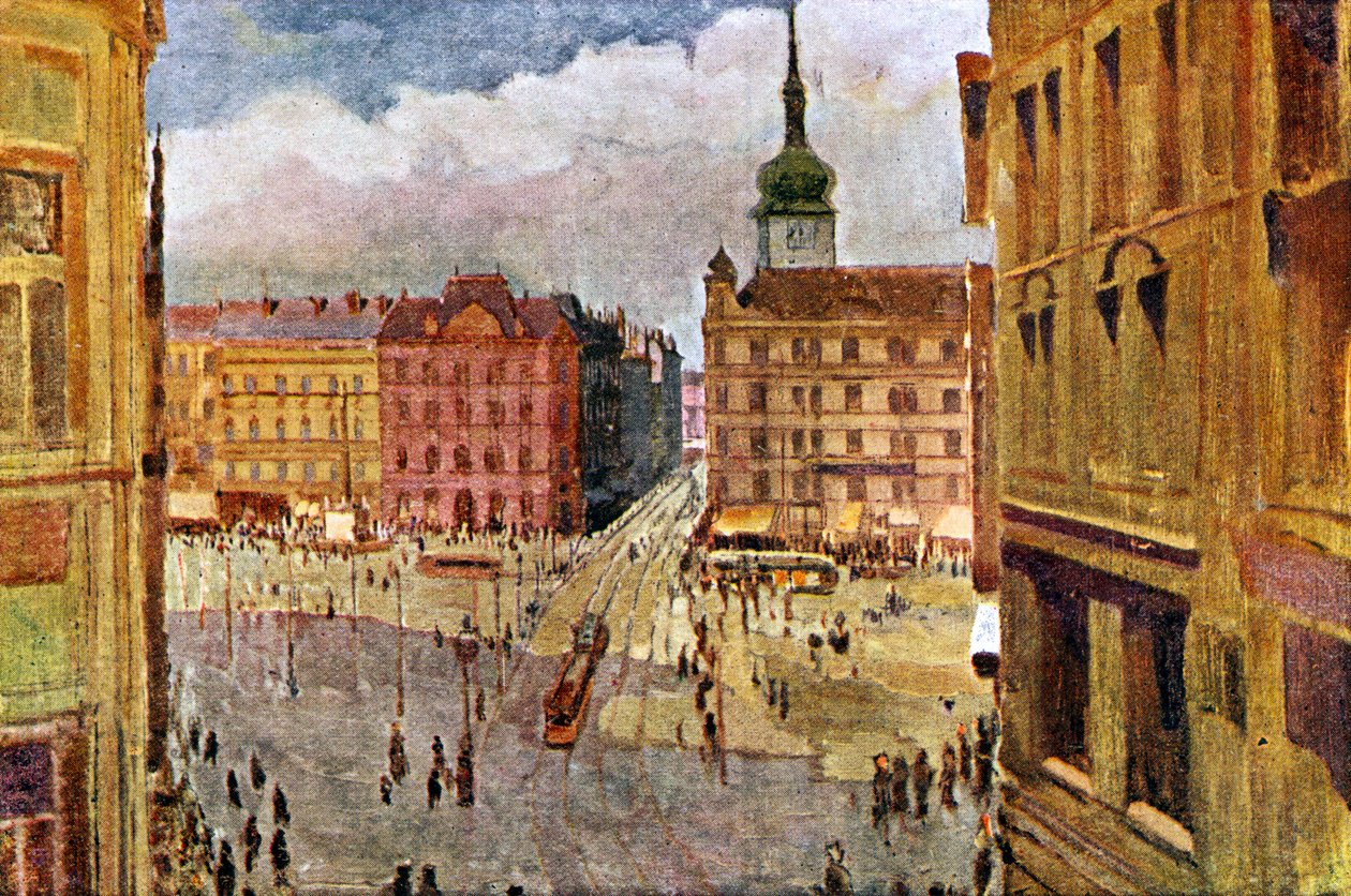 Brno - Tšekin kaupunki 20. vuosisadan alussa (printti) tekijältä Unbekannter Künstler