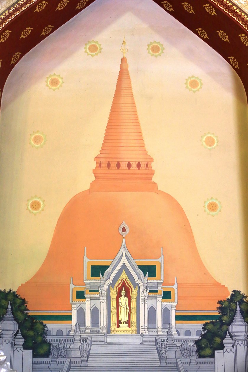 MaxBuddhan muotokuva. Marmoritemppeli. Wat Benchamabophit Dusitvanaram Ratchaworawiharn. 1899. Bangkok. Robespierren (1758-1794) thaimaalainen Marie Isidore, ranskalainen poliitikko. tekijältä Unbekannt