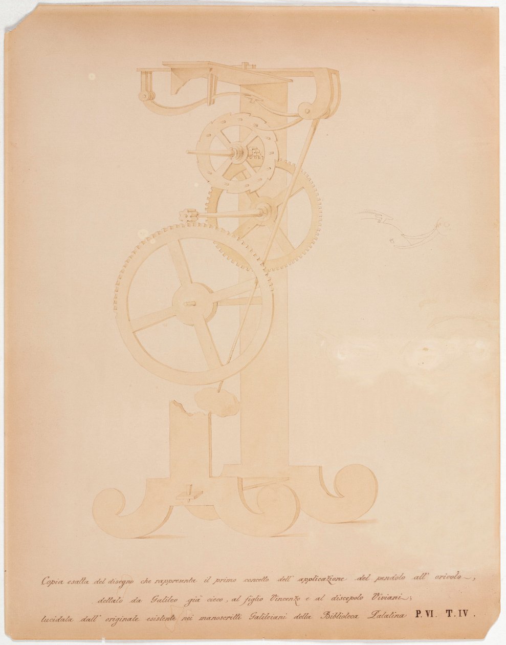 CLOCKS, YLEINEN Piirustus Galileon ehdottamasta heilurisovelluksesta, c 1642 tekijältä Unbekannt
