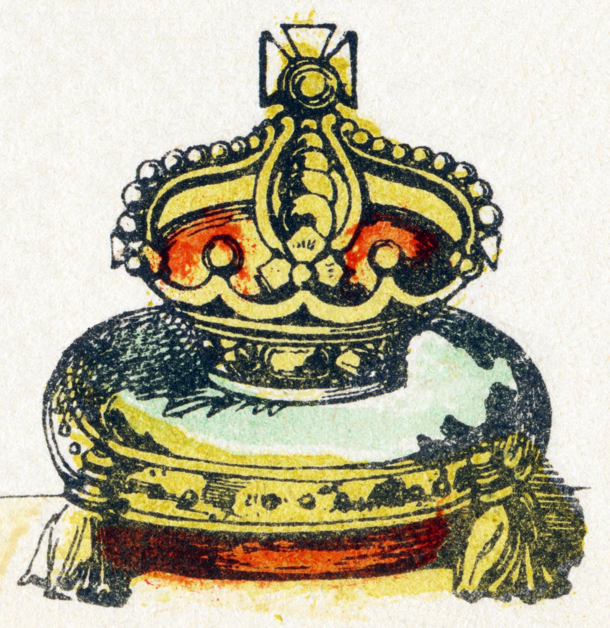 C - Kruunu - Aakkoset - lasten viihde - Kuva epinal, suosittu sarja n. 1890 (kuva) tekijältä Unbekannt