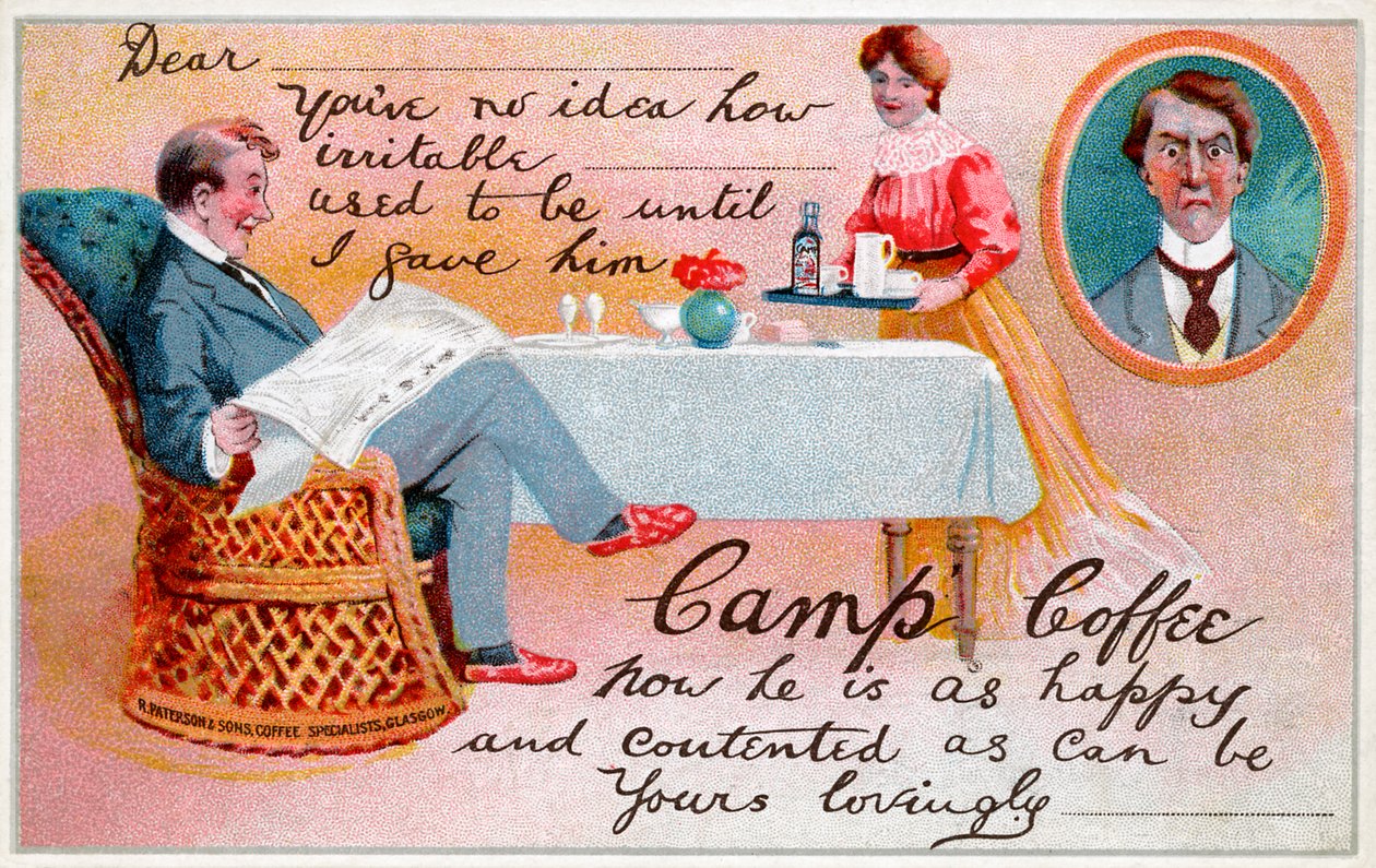 Camp Coffee - mainos, noin 1920 tekijältä Unbekannter Künstler